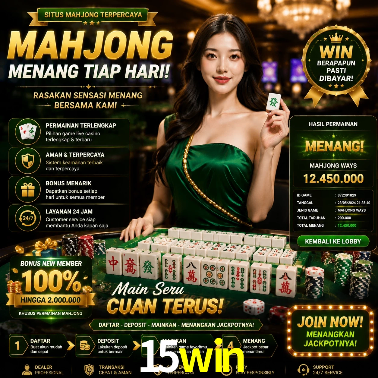Cashback VIP 15win - reembolso semanal
